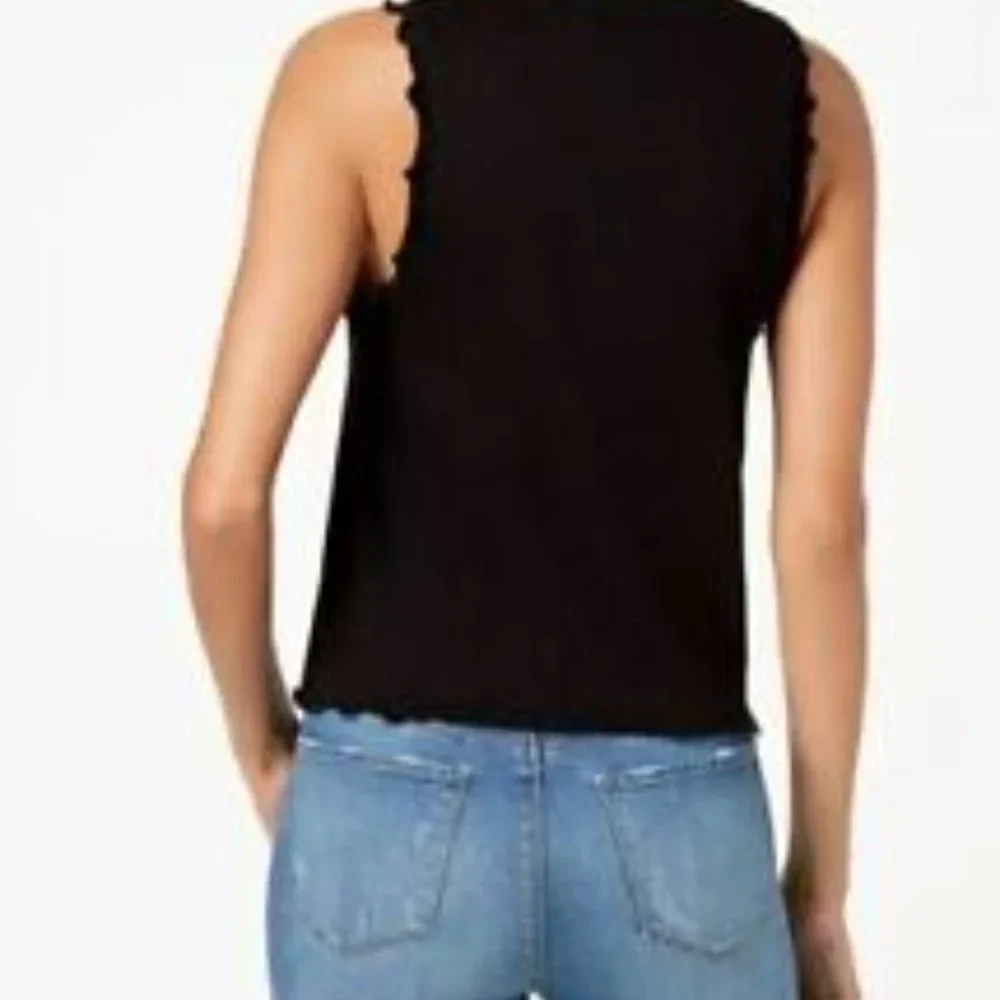 Rebellious One Teen Girls Juniors Hamsa Hand Graphic Black Tank Top Tee Medium